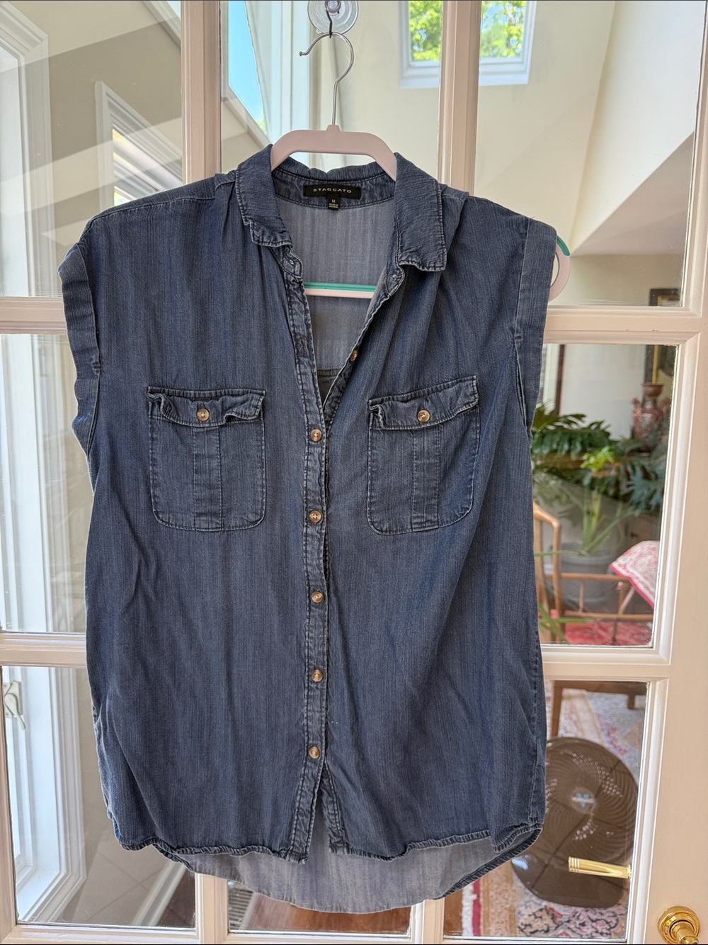 Staccato Blue Denim Button-Up Shirt